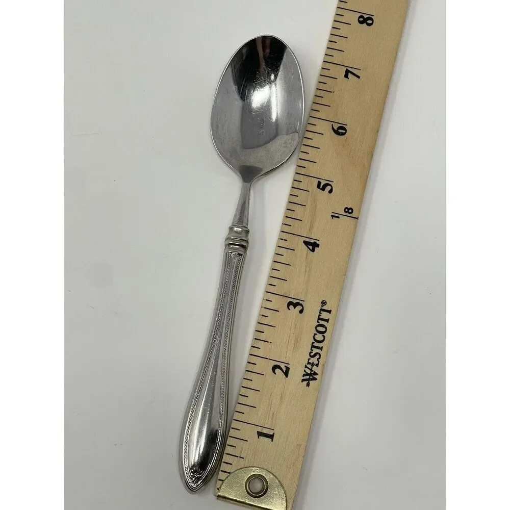 Oneida SHERATON Stainless Heirloom CUBE Glossy Place Dinner Soup Spoon 7 1/8”